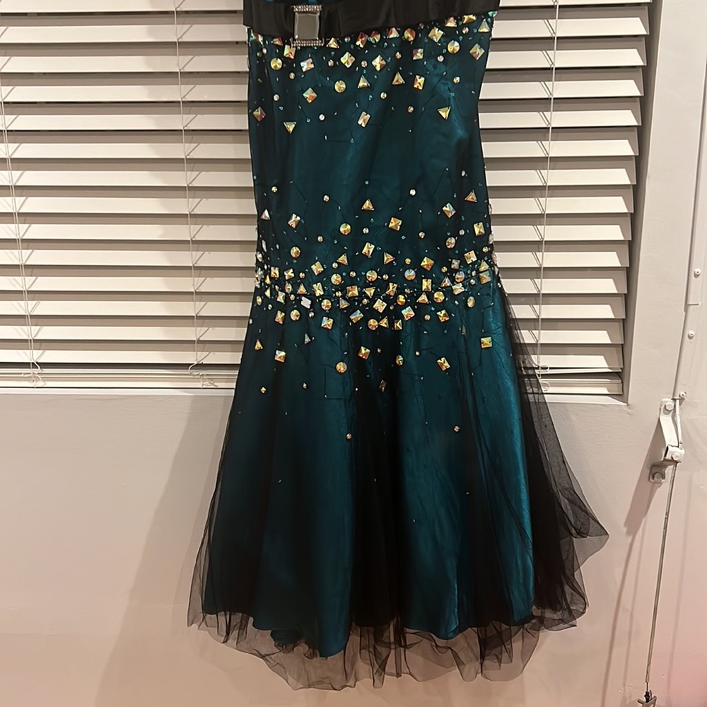 2000’s MNM Couture Turquoise dress with corset - Picture 3 of 4